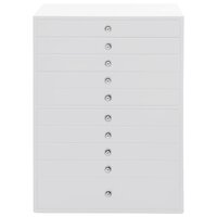 Sieradendoos 10-laags met horlogehouders wit 29x20,5x40,5 cm 4