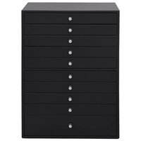 Sieradendoos 10-laags met horlogehouders zwart 29x20,5x40,5 cm 4