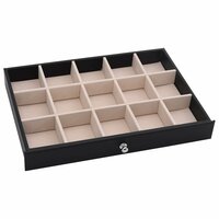Sieradendoos 10-laags met horlogehouders zwart 29x20,5x40,5 cm 9