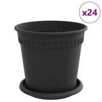 Plantenpotten 24 pcs Zwart &Oslash; 17 x 14 cm Kunststof 2