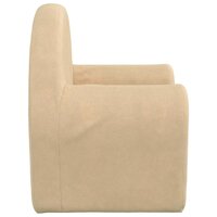 Kinderslaapbank zacht pluche cr&egrave;mekleurig 5