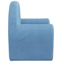 Kinderslaapbank zacht pluche blauw 5