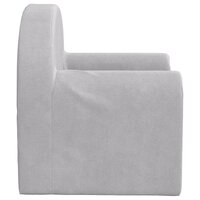 Kinderslaapbank zacht pluche lichtgrijs 5