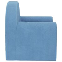 Kinderslaapbank zacht pluche blauw 5