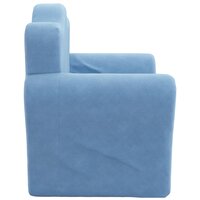 Kinderslaapbank zacht pluche blauw 5