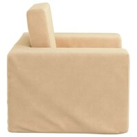 Kinderslaapbank zacht pluche cr&egrave;mekleurig 5