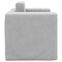 Kinderslaapbank zacht pluche lichtgrijs 5