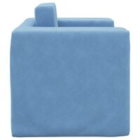 Kinderslaapbank zacht pluche blauw 5