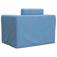 Kinderslaapbank zacht pluche blauw 6
