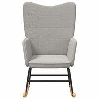 Schommelstoel Lichtgrijs Sherpa Stof 3