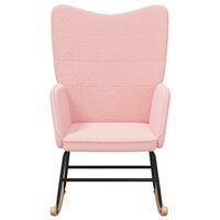 Schommelstoel Roze Sherpa Stof 3