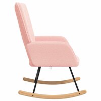 Schommelstoel Roze Sherpa Stof 4