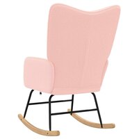 Schommelstoel Roze Sherpa Stof 5