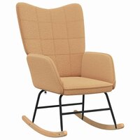 Schommelstoel Beige Sherpa Stof 2