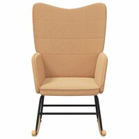 Schommelstoel Beige Sherpa Stof 3
