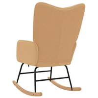 Schommelstoel Beige Sherpa Stof 5