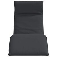 Ligstoel inklapbaar 175x54x8,5 cm Oxford stof zwart 4