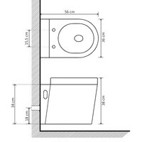 Hangend toilet keramiek zwart 7