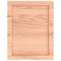 Wastafelblad 40x50x(2-4) cm behandeld massief hout lichtbruin 4