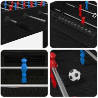 Voetbaltafel Zwarte Eik 125 x 60,5 x 80 cm Bewerkt hout 8