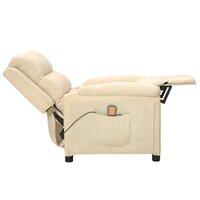 Massagestoel stof cr&egrave;mekleurig 6
