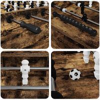 Voetbaltafel Gerookte Eik 146,5 x 74 x 85 cm Bewerkt hout 8