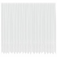 Kantgordijn met gordijnen Bloemen Wit 260 x 500 cm Polyester 2