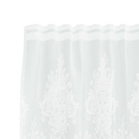 Kantgordijn met gordijnen Bloemen Wit 280 x 600 cm Polyester 4