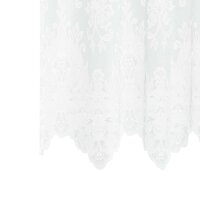 Kantgordijn met gordijnen Bloemen Wit 280 x 600 cm Polyester 5