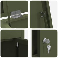 Pakketbrievenbus Olijfgroen 44,5 x 29 x 110,5 cm Staal 8