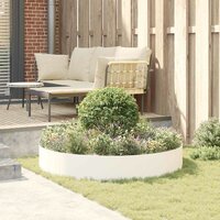 Plantenring Wit 120 x 120 x 20 cm Koudgewalst staal 4