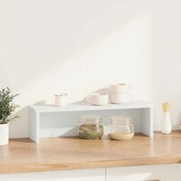 Keukenrek stapelbaar 60x15x16 cm bewerkt hout wit 2