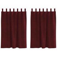Verduisterende gordijnen 2 pcs Wijnrood 140 x 140 cm Fluweel 2