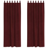 Verduisterende gordijnen 2 pcs Wijnrood 140 x 225 cm Fluweel 2