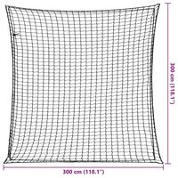 Aanhangwagennet elastisch touw 3x3 m polypropeen zwart 6
