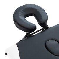 Massagetafel inklapbaar 3 zones aluminium zwart en wit 6