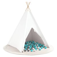 Tipi Tent Wit 120 x 120 x 150 cm Stof en Plastic 3
