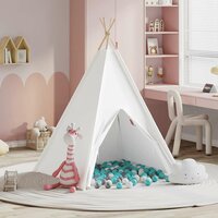 Tipi Tent Wit 120 x 120 x 150 cm Stof en Plastic 4