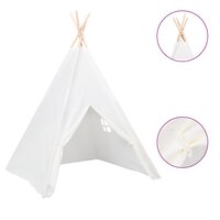 Kinder Tipi Tent met tas 120x120x150 cm peachskin wit 2