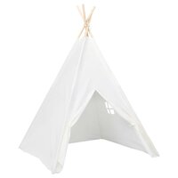 Kinder Tipi Tent met tas 120x120x150 cm peachskin wit 3
