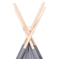 Kinder Tipi Tent met tas 120x120x150 cm peachskin grijs 5