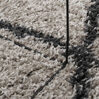 Vloerkleed PAMPLONA shaggy hoogpolig &Oslash; 100 cm beige antraciet 8