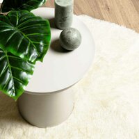 Hoogpolig vloerkleed NAVARRA 160x160 cm polyester cr&egrave;mekleurig 8