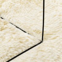 Hoogpolig vloerkleed NAVARRA 200x200 cm polyester cr&egrave;mekleurig 7