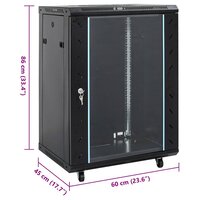 Netwerkkast 15U 19" IP20 60x45x86 cm zwart 8