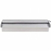 Zwembadwaterval met LED&amp;apos;s rechthoekig 45 cm roestvrij staal 5
