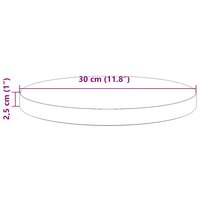 Tafelblad &Oslash;30x2,5 cm massief grenenhout wit 7