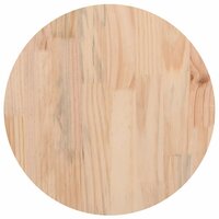 Tafelblad &Oslash;40x2,5 cm massief grenenhout wit 4