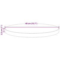 Tafelblad &Oslash;40x2,5 cm massief grenenhout wit 7