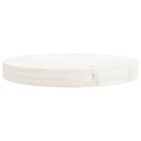 Tafelblad rond &Oslash;30x3 cm massief grenenhout wit 3